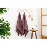 Rikka Home %100 Pamuk Coresoftair™ 2’li Banyo Havlusu Seti (76X137 Cm) – Ekstra Yumuşak & Yüksek Emici - Renk - Vişne Çürüğü
