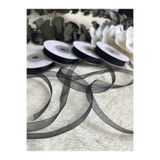 Rima Tasarım Siyah Organze Kurdele 1 cm x 20 m – Hediye, Çeyiz, Bohça, Davetiye ve Özel Gün Süsleme