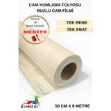 RİMAFOL CAM KUMLAMA FOLYOSU BUZLU CAM FİLMİ ofis -ev-mutfak pencere-cam balkon duşakabin 50cmx8m