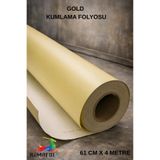 RİMAFOL GOLD CAM KUMLAMA FOLYOSU BUZLU CAM FİLMİ 61 cmx 4 m