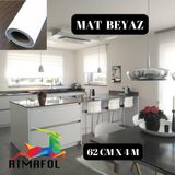 RİMAFOL Rimafol Mat Beyaz Mobilya ve Dolap Kaplama Folyosu 62cmx4m kapfolmat62x4
