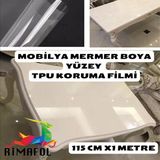Rimafol TPU Boya Koruma Filmi 115 cm x 1 m – Mobilya ve Mermer Yüzeyler için Dayanıklı ve Şeffaf Kaplama