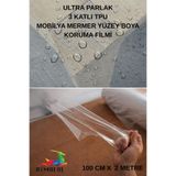 RİMAFOL ULTRA PARLAK 3 KATLI Mobilya Mermer Yüzey Boya TPU Koruma Filmi 100 CM X 2 METRE