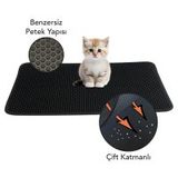 Rimba 40x60 cm Siyah Kedi Tuvaleti Önü Elekli Paspas