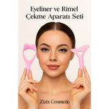 Rimel Çekme Eyeliner Çekme Aparatı Seti – Maskara Kalkanı Bulaşma Önleyici Göz Makyaj Yardımcı Seti - Pembe
