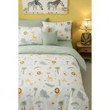 Rimo Home ÇARŞAFI LASTİKLİ TEK KİŞİLİK ÇOCUK NEVRESİM TAKIMI FİL ZÜRAFA ASLAN
