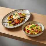 Rinart Porselen Valencia Miriana 2 Parça Sunum Seti – 31 cm Kayık Servis Tabağı & 17 cm Salata & Meze Kasesi