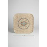 rinart Verona Kare Servis Tabağı 22X22Cm Dijital Celest-C
