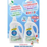 Rindamor %100 Doğal Bebek Sıvı Çamaşır Deterjanı 2’li Set Kendinden Yumuşatıcılı 2200 ml Hipoalerjenik