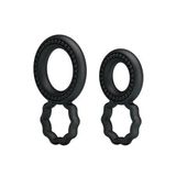 Ring 2'li Tırtıklı Penis Halkası - BDM0172