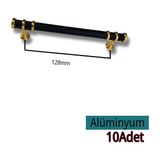 Ring Alüminyum 128MM Siyah-Sarı Mobilya Çekmece Mutfak Dolap Dolabı Kulpu Kulbu Kulpları 10 Adet