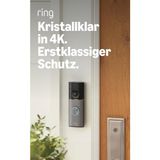 Ring Battery Video Doorbell Pro Bataryalı Video Kapı Zili "kapıdaki Detayı 10 Kata Kadar Yaklaştırın" - Siyah - Beyaz
