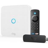 Ring Fire Tv Stick 4K Select + Intercom Seti "koltuğunuzdan Ziyaretçiyle Konuşun" - Siyah - Beyaz
