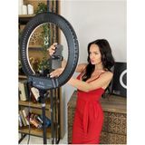 Ring Light Led Işık Halkası 21 Inç 54 Cm Profesyonel Stüdyo Işığı Ve 210 Cm Monopod Güzellik Merkezi