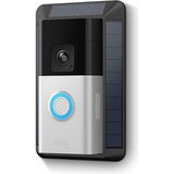 Ring Video Kapı Zili Pro (Battery Video Doorbell Pro) + 2. Nesil Solar Şarj Cihazı | 1536P Hd Görüntü, Akıllı Hareket Algılama, Güneş Enerjisi ile Şarj | Alexa Uyumlu Kablosuz Güvenlik Sistemi - Renk - Açık Gri