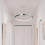 Ringa Krom Gri Beyaz Işık Modern Tasarım Led Avize