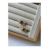 ringbox 2'li Mor Taşlı Vintage Yüzük Seti