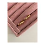 ringbox Altın Kaplama Ince Burgu Ayarlanabilir Gold Yüzük