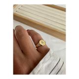ringbox Gold Yıldızlı Taşlı Serçe Parmak Yüzüğü
