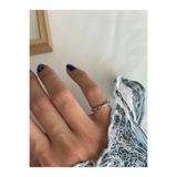 ringbox Gümüş Renkli Baklava Kesim Taşlı Serçe Parmak Yüzüğü