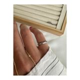 ringbox Gümüş Renkli Taşlı Serçe Parmak Yüzüğü