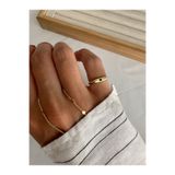 ringbox Zümrüt Kuzey Yıldızı Taşlı İnce Serçe Parmak Yüzüğü