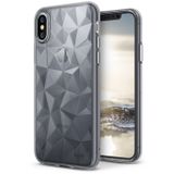 Ringke Air Prism 3D Elmas Yansıması iPhone X Kılıf Smoke Black - Ultra Hafif Esnek İnce Renkli Transparan