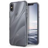 Ringke Flow iPhone X Kılıf Smoke Black - Dalga Efekti Hafif Esnek İnce Renkli Transparan 1.1 mm