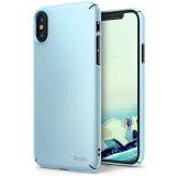 Ringke Slim iPhone XS Kılıf Sky Blue - 4 Tarafı Saran Tam Koruma İnce Şık Tasarım