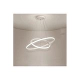 Rings Modern Tasarım - Yatak Odası - Salon - Çocuk Odası - Mutfak Beyaz Led 2 Li Avize (Beyaz)