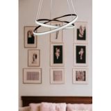 Rings Modern Tasarım - Yatak Odası - Salon - Çocuk Odası - Mutfak Beyaz Led 2 Li Avize (Kahverengi)