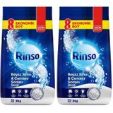 Rinso Beyaz Sirke ve Çamaşır Sodası Beyazlar için Toz Deterjan 8 KG (2 paketi)