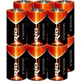 Rio 12LI Büyük Boy Pil R20 D-Size Pil D Boy Pil Oyuncak Pili Çinko Karbon Pil Zn-C 1.5 V - 12'li