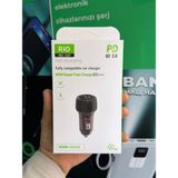 Rio 3.0 48W Araç Şarjmatik Usb-A ve Type-C Çıkışlı Çakmaklık Girişli Araç Şarj Adaptörü - Siyah