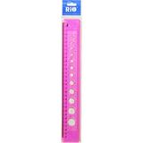 Rio Daire Şablonlu Cetvel 1-20 mm - Pembe