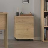 Rio Ofis Kilitli Çekmeceli Keson - Florida Meşe 41X61x45 Cm