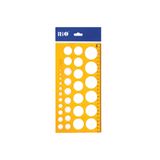 RİO PLASTİK Daire Şablonu, 1-36 mm, Şeffaf 1234123412896
