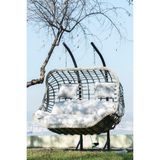 Rio Rattan 2 Li Bahçe-balkon-teras Salıncağı-çift Kişilik Salıncak (minder Hediyeli)