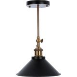 Rio Riolight Retro Mafsallı Hareketli Başlık Metal Tavan Avizesi Şapka Çapı: 22CM - Siyah - Eskitme