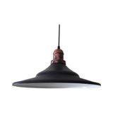 Rio Riolight Retro Metal Sarkıt Avize Siyah Içi Beyaz Mat Bakır Askı ÇAP:38CM - 1