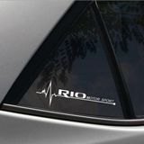 Rio Yan Cam Sticker Oto Kapı Çıkartma Tuning oto 20 cm x 7 cm yazı 250