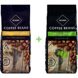 Rioba Çekirdek Kahve - Colombia 500 gr + Brazil 500 gr Ekonomik 2'li Paket - Kavrulmuş Çekirdek - 1 kg