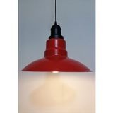 RİOLİGHT 1RETRO,RUSTİK,MODERN KIRMIZI İÇİ BEYAZ MUTAFA,ODA,CAFE İÇİN METAL SARKIT AVİZE ÇAP:30CM