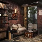 Riolight Bakır Eskitme Retro1,vintage1,rustik1 1xe27 Duylu Tekli Metal Kafes Duvar Aplik