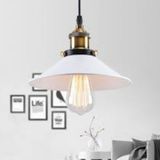 Riolight Metal Beyaz Şapkalı Tekli Sarkıt Çap:23cm