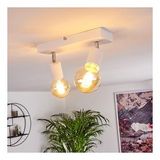 Riolight Modern Beyaz 2XE27 Mafsallı Hareketli Başlık(Glop Ampul Hariç) Metal Spot Avize