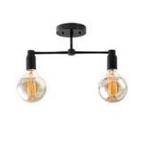 RİOLİGHT MODERN İKİLİ SİYAH METAL SARKIT AVİZE RIO000644