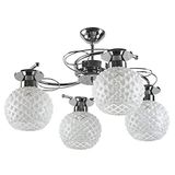 RIOLİGHT MODERN KROM DÖRTLÜ PLOFONYERYER AVİZE RIO000592