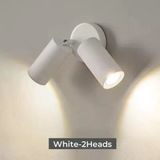 RİOLİGHT MODERN ODA,SALON,BANYO BEYAZ 2Lİ HAREKETLİ BAŞLIK METAL DUVAR APLİK SPOT(AMPÜL DAHİLDİR)