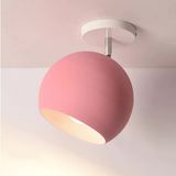 Riolight Modern Pembe Cafe,çocuk,genç Odası Için Mafsallı Hareketli Başlık 1XE27 Metal Glop Avize
